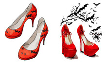 Stylish Red Shoes To Celebrate Halloween
