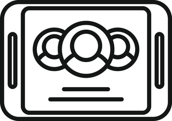 Poster - Goal lead icon outline vector. Target seo. Digital customer