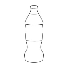 Wall Mural - Bottle of soda vector icon.Outline vector icon isolated on white background bottle of soda.