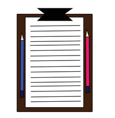 Exam board colorful with 2 pencils design. vector graphic design icons and symbols for logo design and stationery and print media and etc.