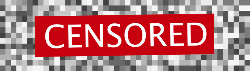 Wall Mural - Pixel censored signs. Censor bar concept. Censorship rectangle.