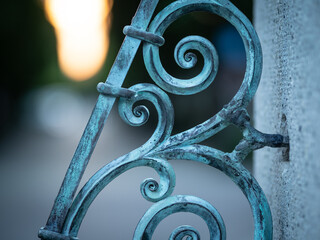 Forged and vintage metal fence