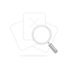 Poster - no result data, document or file not found concept illustration flat design vector eps10. modern graphic element for landing page, empty state ui, infographic, icon, etc