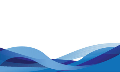 Poster - Blue curve wave abstract design background