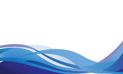 Poster - Blue wave curve abstract backdrop background design