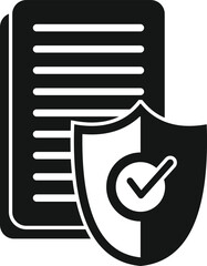 Poster - Privacy document icon simple vector. Personal data. Network data