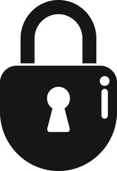 Poster - Privacy locker icon simple vector. Computer protect. Padlock security