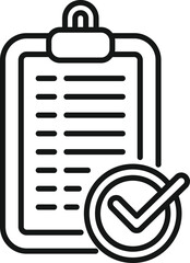 Poster - clipboard safety icon outline vector. personal safe. fraud virus