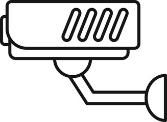 Poster - security camera icon outline vector. data privacy. personal safe