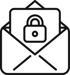 Poster - mail security icon outline vector. data protect. safe personal