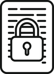 Aufkleber - document privacy icon outline vector. data protect. personal safe