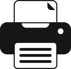 Poster - paper printer icon simple vector. contact email. page internet