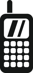 Poster - Portable phone icon simple vector. Contact call. Page email