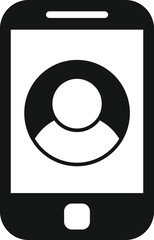 Poster - Person call icon simple vector. Contact customer. Mail info
