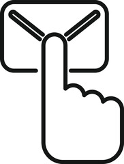 Poster - Mail touch icon outline vector. Contact call. Email client