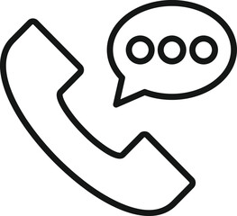 Poster - Call icon outline vector. Customer page. Info service