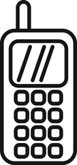 Poster - portable phone icon outline vector. contact call. page email