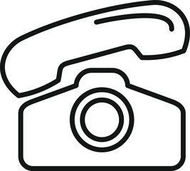 Poster - phone icon outline vector. contact call. email online