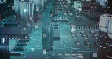 Poster - Animation of data processing over computing board