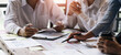 © wichayada - Asian business adviser meeting to analyze and discuss the situation on the financial report in the meeting room.Investment Consultant, Financial advisor and accounting concept