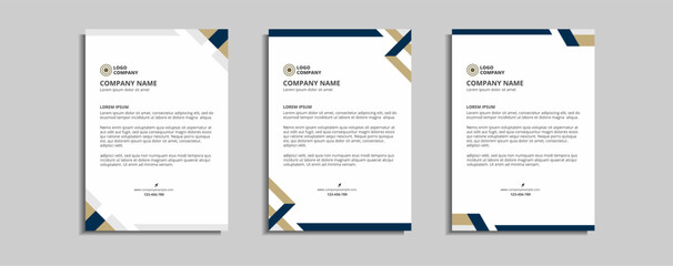 Sticker - modern corporate letterhead template design