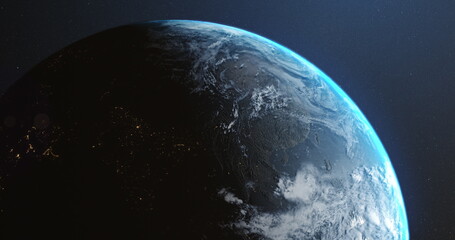 Poster - Image of satellite photo of earth visible from space