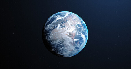 Poster - Image of satellite photo of earth visible from space