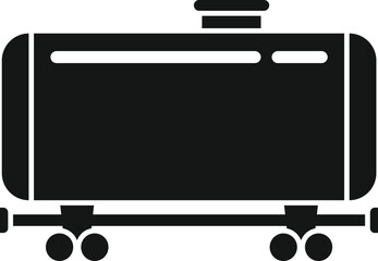 Sticker - Fuel tank wagon icon simple vector. City passenger. Metro train