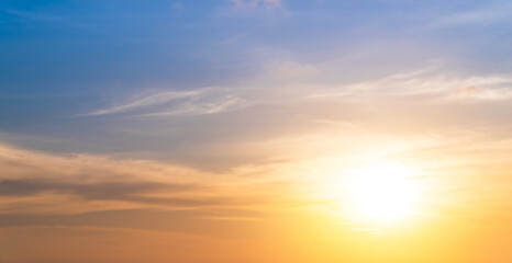 Wall Mural - sunset in the sky