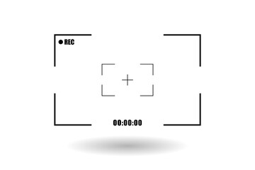 Wall Mural - Camera viewfinder frame with shadow