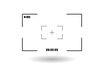 Wall Mural - Camera viewfinder frame with shadow