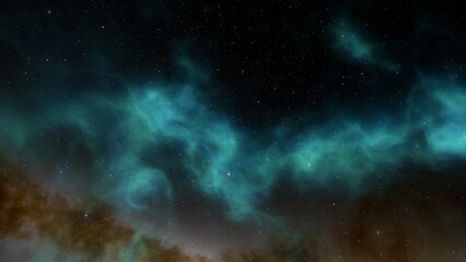 Deep space nebula with stars. Bright and vibrant Multicolor Star field Infinite space outer space background with nebulas and stars. Star clusters, nebula outer space background 3d render
