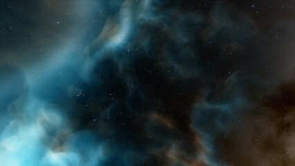 Canvas Print - space nebula, for use with projects on science, research, and education. illustration