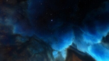 nebula gas cloud in deep outer space
