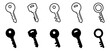 Conjunto de iconos de llave de seguridad. Ilustración vectorial