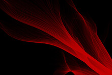 Abstract Smooth Red Light Streak Wave Background. Abstract Red Fractal Wave Technology Background.