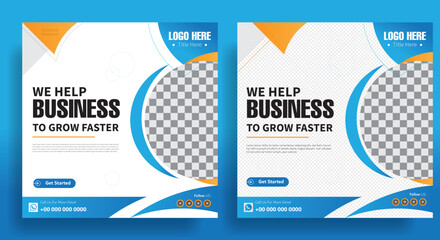 Wall Mural - Corporate Instagram Post Banner Template, Social Media Business Template, ads design, webinar leaflet banner, Editable template post for social media ad. Instagram template post. web banner for ads.
