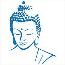 Happy Buddha Purnima, Gautam Buddha Meditating, Vector Illustration For Vesak Day Or Buddha Purnima