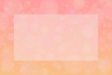 Wall Mural - pink and yellow bokeh lights background with frame and free space