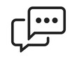 © Tymofii - Chat message icon. Speech bubbles with text messages symbol