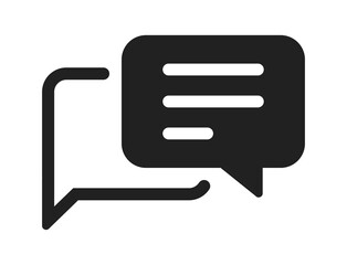 Wall Mural - Chat message icon. Speech bubbles with text messages symbol