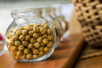 Wall Mural - Chickpeas in a jar