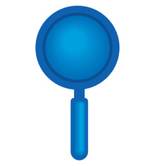 Canvas Print - blue magnifying glass search