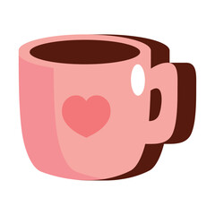 Canvas Print - mug with heart sticker