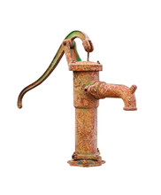 Retro Drinking Water Fountain With Hand Pump .