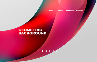 Abstract liquid background for your landing page design. Web page for website or mobile app wallpaper
