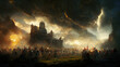 Fantasy battle war illustration art digital artwork dark sci-fi epic scifi orcs elves army soldiers demons
background wallpaper backdrop scene world horror eery atmospheric hord weapons