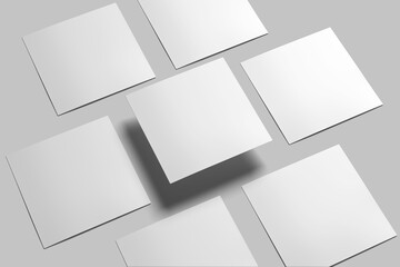 Wall Mural - Blank Square card mockup