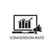 conversion rate icon , marketing icon