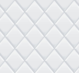 Seamless 3d white diamond tile background texture - eps10 vector